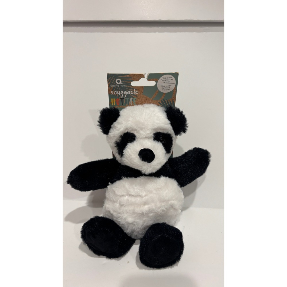 Aroma Home Snuggable Hottie Panda Microwavable Lavender Scented Plush Heat Pad